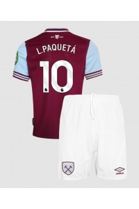 Fotbalové Dres West Ham United Lucas Paqueta #10 Dětské Domácí Oblečení 2024-25 Krátký Rukáv (+ trenýrky)